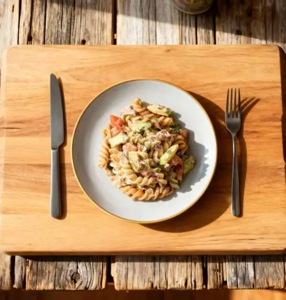 Koude pastasalade met tonijn