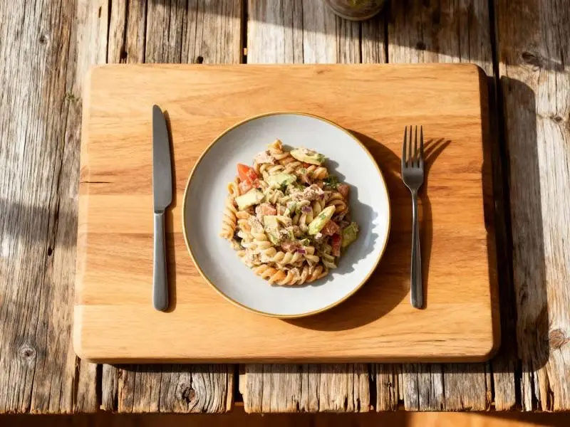 Koude pastasalade met tonijn