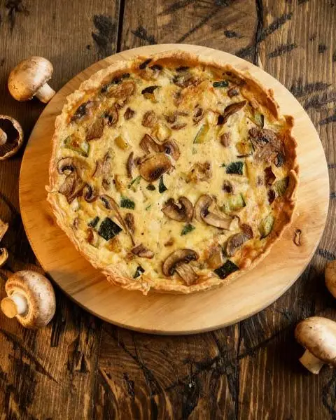 Quiche met champignons