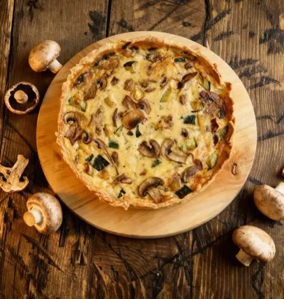 Quiche met champignons