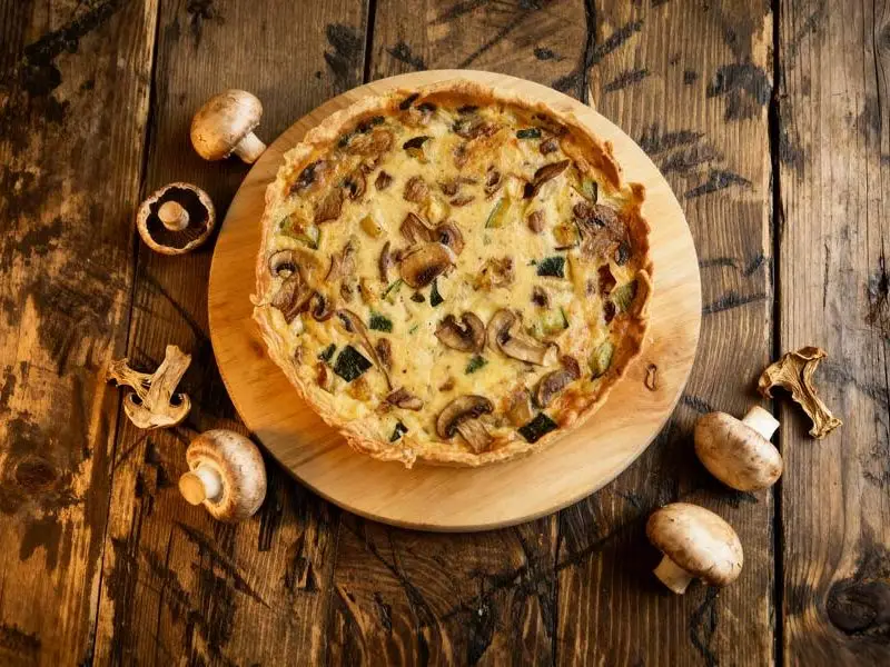 Quiche met champignons