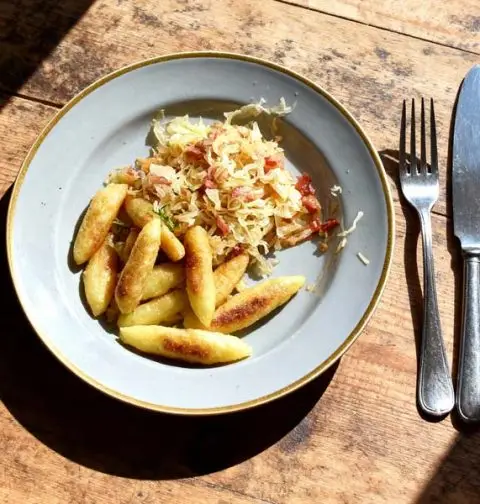 Schupfnudeln met zuurkool
