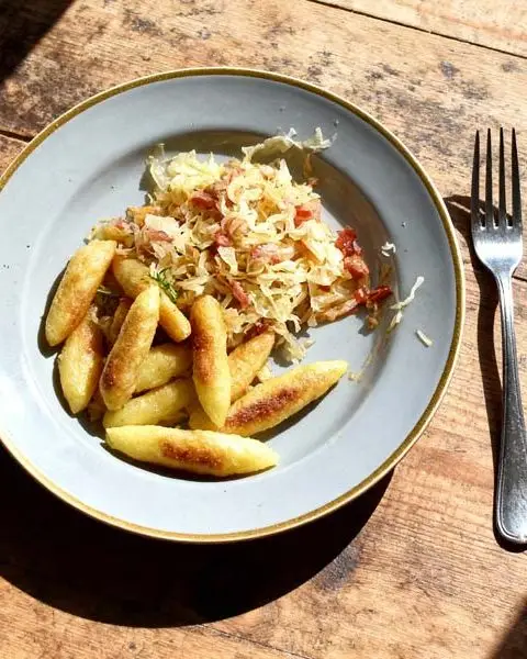 Schupfnudeln met zuurkool