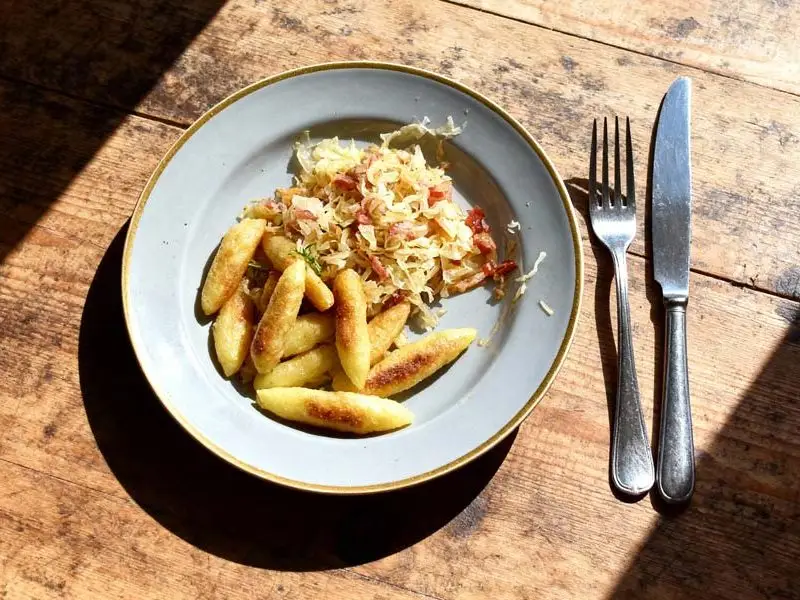 Schupfnudeln met zuurkool