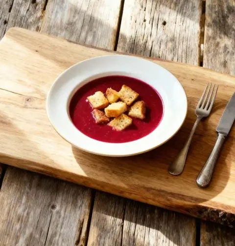 Simpele rode bietensoep