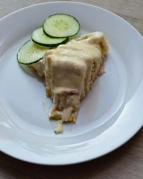 Toast cirkel met ham en kaas