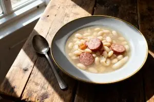 Witte bonensoep met worst