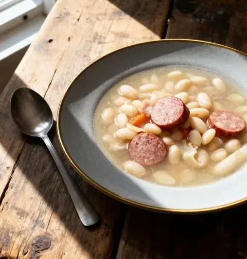 Witte bonensoep met worst