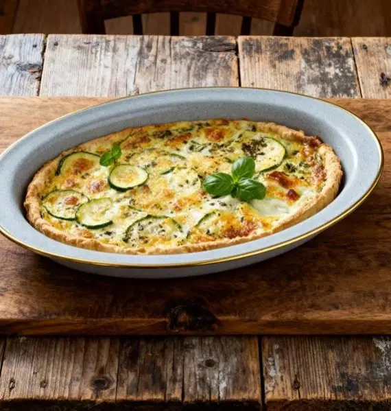Courgettequiche met kruiden