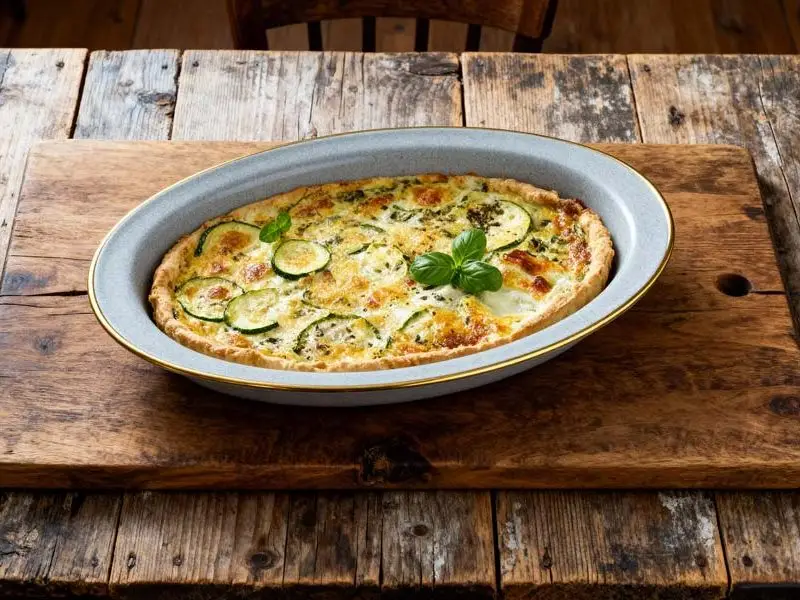 Courgettequiche met kruiden