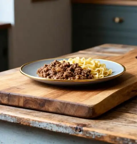 Hachee met vegetarisch gehakt