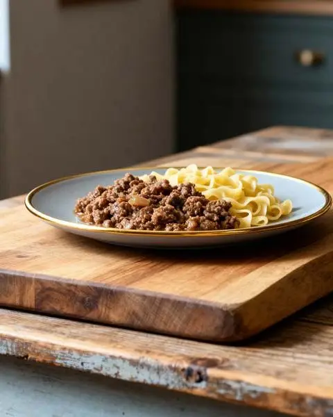 Hachee met vegetarisch gehakt