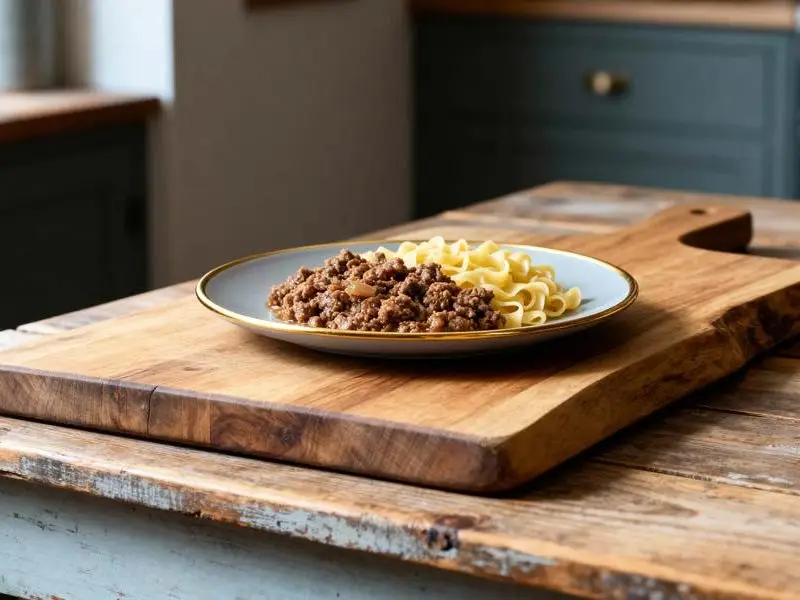 Hachee met vegetarisch gehakt