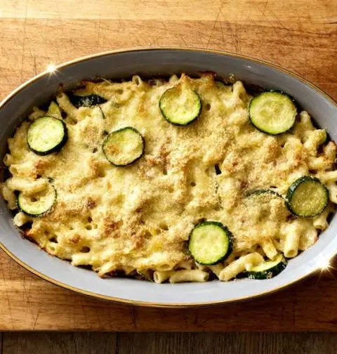 Macaronigratin met courgette